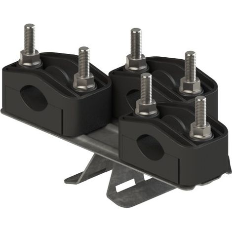 Soporte U-1 para columna de triple vórtice, diámetro 25-46 mm