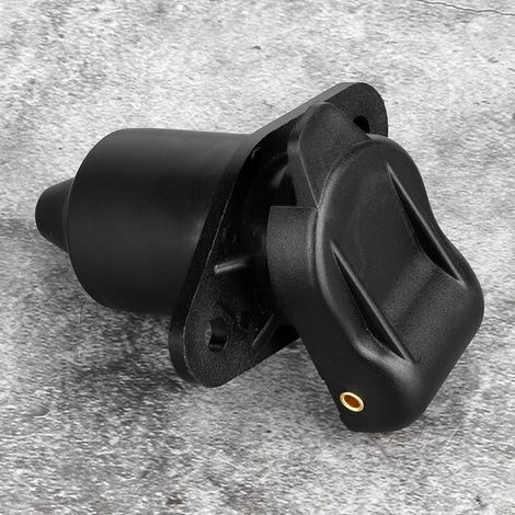 Connecteur adaptateur de prise remorque 3 broches en plastique noir, raccord électrique pour caravane et remorque (1/5)
