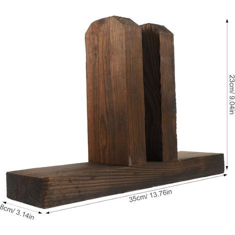 Solid Wood Fence Base for Small Indoor Fences, Stable and Sturdy, Decorative Support for Garden, Patio, Balcony, Outdoor Garden Edging Accessory (1/4)