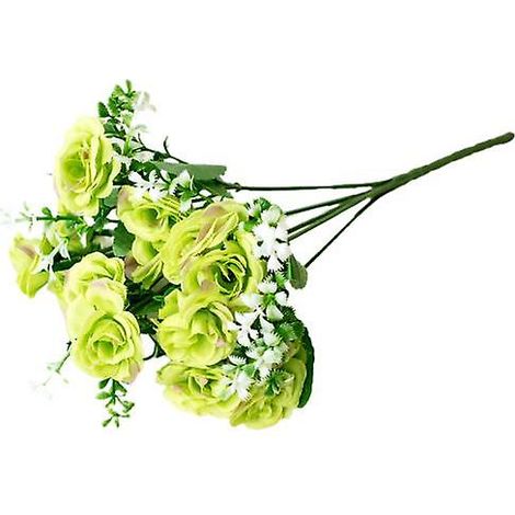 bouquet de roses artificielles sans arrosage, aux couleurs vives et éclatantes, pour embellir votre intérieur.vert (1/5)