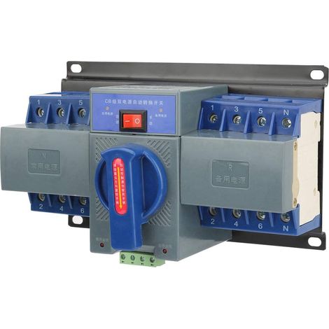 Automatic Transfer Switch 4P Dual Current 63A 400V with Electromechanical Lock Protection (1/5)