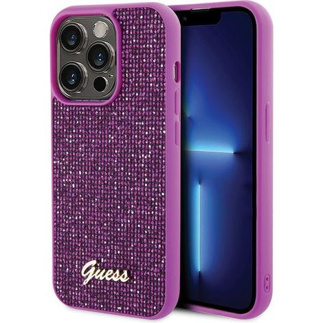 Guess GUHCP15LPMSDGSF iPhone 15 Pro 6.1 fuchsia/fuchsia hardcase Disco Metal Script (1/5)