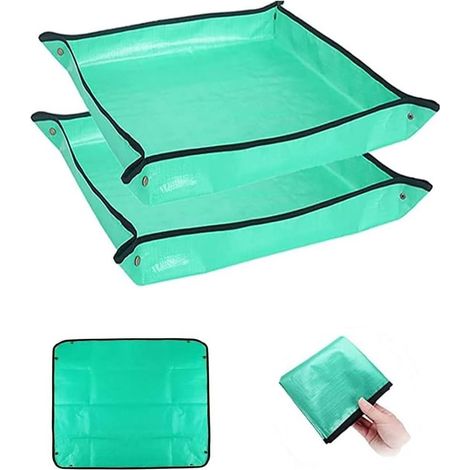 Set di 2 tappetini per rinvaso - Tappetini per rinvaso - 68 cm x 68 cm - Tappetini impermeabili - rinvaso piante Tappetini impermeabili per trapianto - 68 cm - 2 pezzi (1/5)