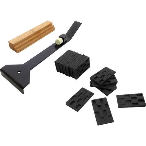Kit de Pose Parquet Précision – 22 Pièces – Batte en Bois FSC, Tire-Lames, 20 Cales