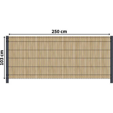 Kit Occultation Bois - L2,5 x H1,03m - Epicea - Autoclave - Protege Contre Insecte & Champignons - Pose Facile et Rapide