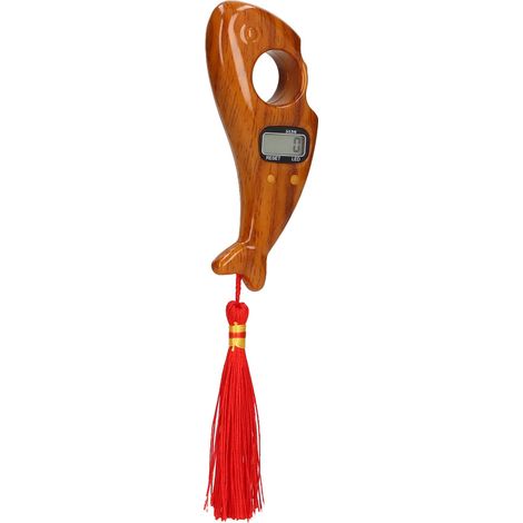 Compteur numérique, silencieux, compteur de chapelet portable en forme de poisson, méditation, relaxation, marron.