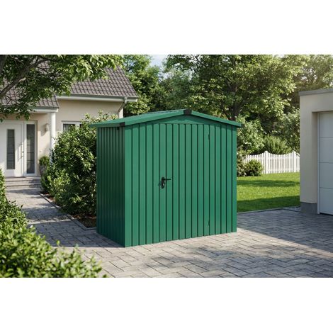 Hörmann Abri de jardin métallique 214 x 118 Euroline ESD3 Vert Enduit , 0,4 mm Épaisseur paroi cm