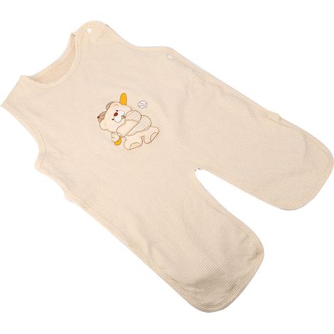 Gigoteuse bébé sans manches pour enfant, anti-coups de pied, pyjama bébé/enfant, motif ours baseball, coton fin taille M (1/5)
