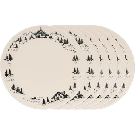 Table Passion - Assiette plate Alpages noir 27cm (lot de 6) (1/4)