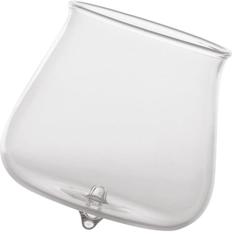 Zafferano Set 6 Bicchieri Pirolo Tumbler in Vetro Borosilicato Trasparente Design Obliquo Rotante Resistente agli Shock Termici per Tavola Elegante