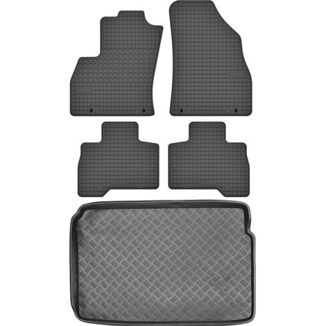 Set di tappetini in gomma per auto e tappetino per bagagliaio per Fiat Fiorino III Kombivan dal 2008 al 2017. (1/5)