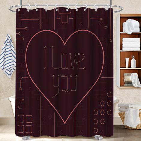 Rideau de bain en polyester 180x180 imperméable voile de douche pour adapté aux animaux domestiques (1/5)