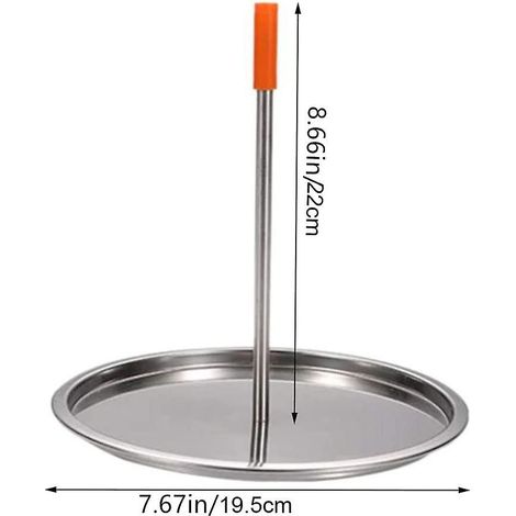 Brochette verticale en acier inoxydable pour rôtissoire à poulet, grille de barbecue avec bac récupérateur de jus pour steak, poulet, poisson, viande, argent, 1 pièce (1/4)