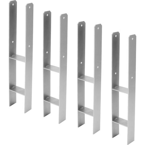 4x Ancoraggio H Supporto post 91MM zincato a caldo Ancoraggio post Carport (1/5)