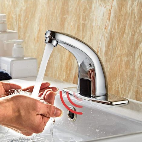 Berührungsloser automatischer Infrarot-Wasserhahn, Handwaschbecken-Wasserhahn für Küche und Bad (1/5)