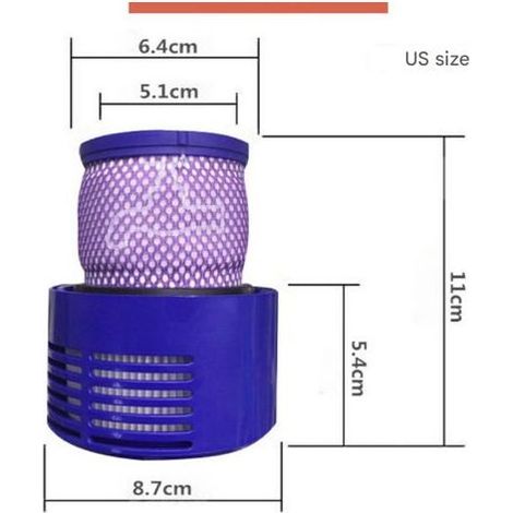 Compatible avec les accessoires pour aspirateurs Dyson, V10/SV12, version américaine, filtre arrière, filtre, filtre pour aspirateur. (1/4)