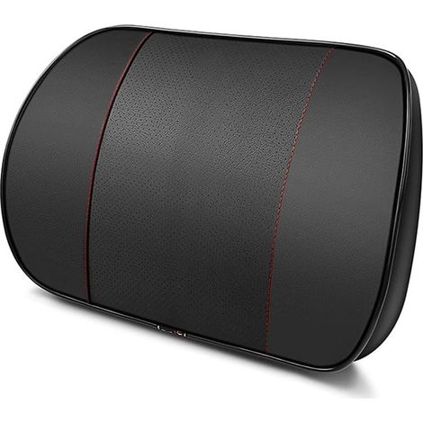 Coussin de soutien lombaire en mousse à mémoire de forme - coussin de soutien pour le milieu/bas du dos - pour sièges de voiture, chaises de bureau, fauteuils inclinables, etc. (Style 2 (Noir)) (1/5)