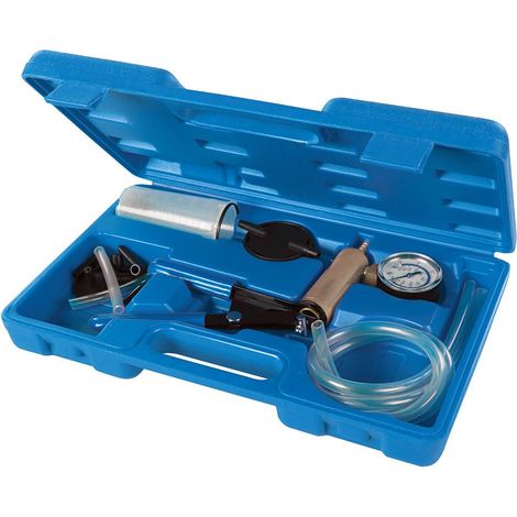 Vacuometro Vacuum Tester ed spurgo Freni Kit 16PCE, Argento Silverline (1/4)