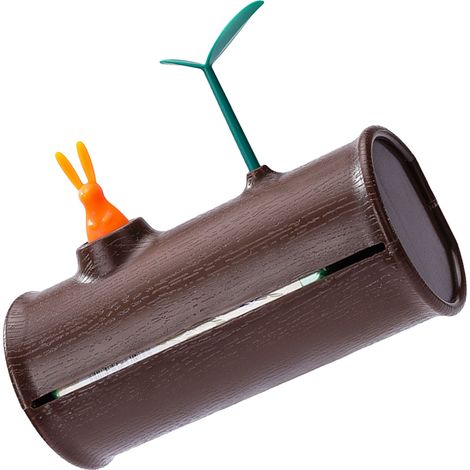 Boîte à mouchoirs murale sans perforation, multifonctionnelle, pour ranger les sacs poubelles, idéale pour la cuisine et la salle de bain, couleur lapin marron. (1/5)