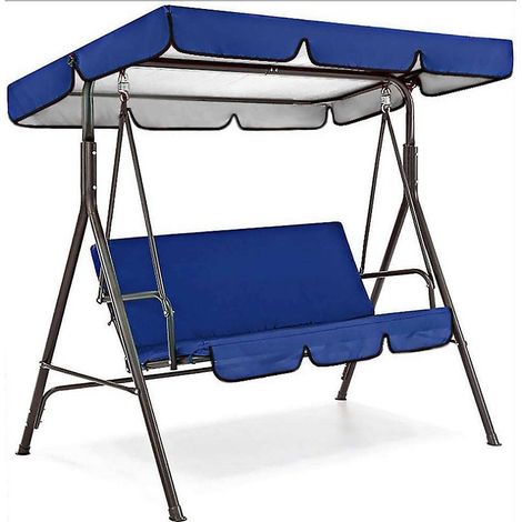 Voile de rechange 210D pour balancelle de jardin, imperméable, bâche de protection solaire pour siège suspendu, auvent de remplacement pour rocking chaise, couvre-siège extérieur résistant (1/2)