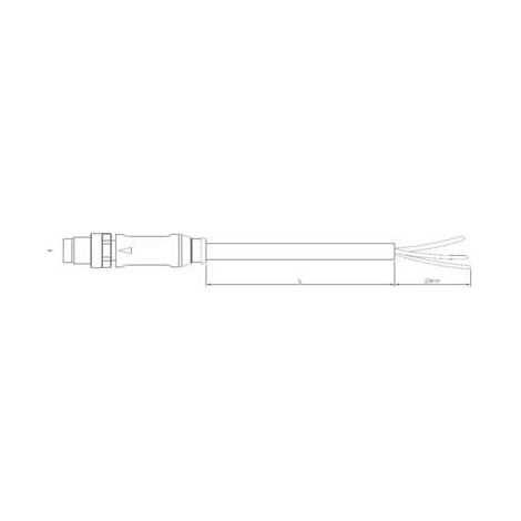 TE Connectivity 1-2273000-1 Connettore confezionato per sensore o attuatore M8 Spina dritta 1.50 m Numero di poli: 3 1