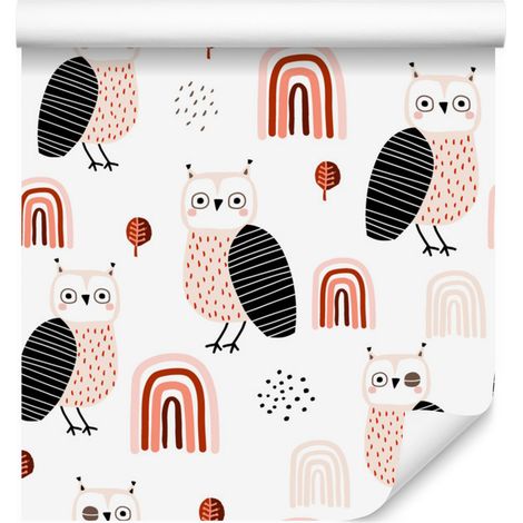 Papier peint à motif de feuilles de hibou pour salon et chambre 50x1000 cm (1/5)