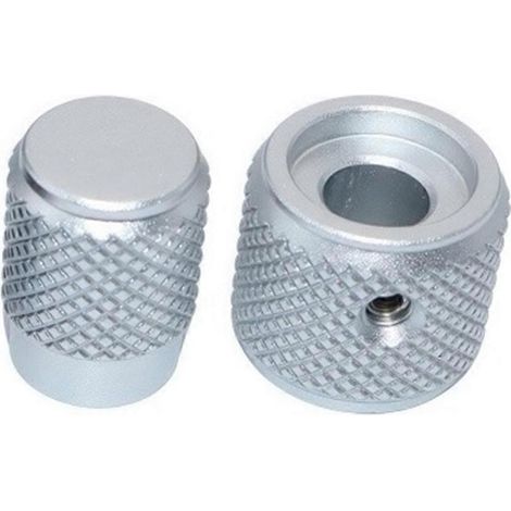 Bouton de réglage en alliage d'aluminium massif pour encodeurs doubles EC11EBB24C03 EC110701N2B, couleur argent (1/5)