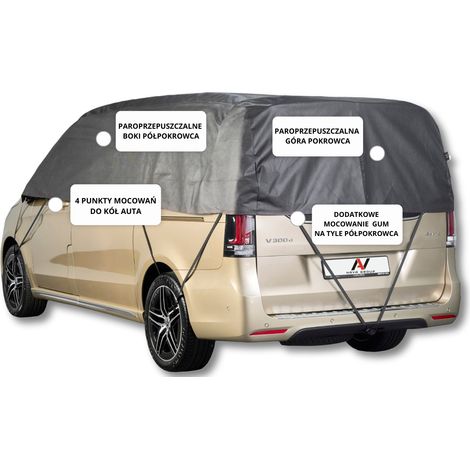 Telo copriauto per furgone L 420, colore nero classico (1/4)