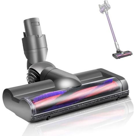 Tête de brosse d'aspirateur compatible avec Dyson V6 DC58 DC59 DC61 DC62 DC72 DC74, pièces de rechange compatibles avec SV04 SV06 SV09, brosse moteur à couple élevé, brosse à rouleau à entraînement di (1/5)