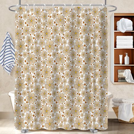 Rideau polyester pour douche 180x180 poids aux ourlets séparation douche pour personne allergique (1/5)
