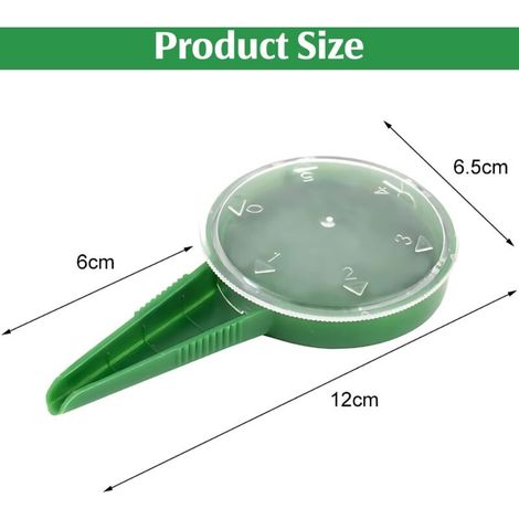 pezzi di attrezzo per semina in plastica per giardino, dispenser di semi da giardino, seminatrice, quadrante con 5 diverse impostazioni, attrezzi per semina in giardino (1/4)
