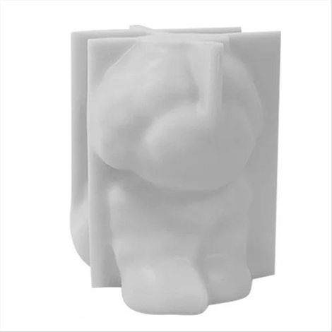 Silikonform für Teddy-Welpen-Kerzen, Sojawachs-Kerzen-Set, Heimdekoration, realistische Tierform (1/5)
