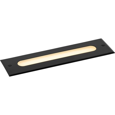 Qazqa – Spot encastrable extérieur sol 30 cm – LED 10W IP65 – Noir moderne – 940 lumens – Éclairage durable pour espaces extérieurs