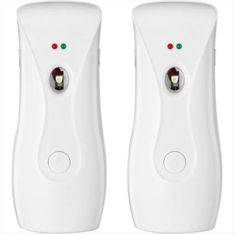Distributeurs Automatiques de Désodorisants (Lot de 2), Pulvérisateurs D'Aérosols, Montage Mural ou sur Pied, Minuterie Réglable (1/5)