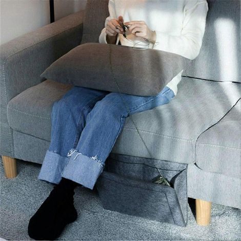Rutschfester Filz-Bettkasten-Organizer, Seitentasche für Bett oder Sofa, Hängeaufbewahrung, hellgrau (1/5)