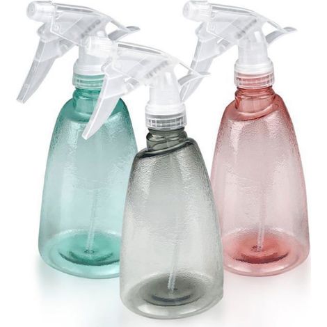 3 Pièces Vaporisateur Vide 500 ml,Rechargeable Gâchette en Plastique Flacon Pulvérisateur,Pulvérisation Transparent Spray (1/4)
