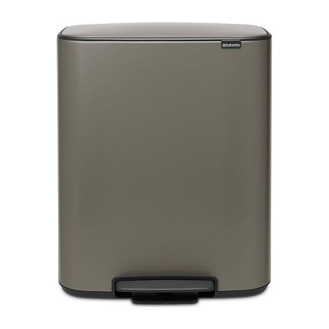 BRABANTIA Poubelle à pédale 2 x 30 L Platinium - Bo (1/5)