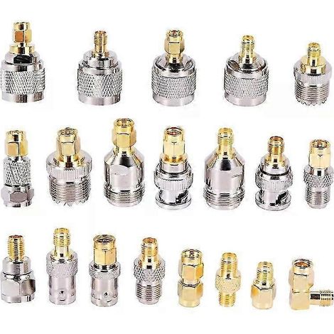GTBL SMA auf SMA BNC NF UHF-Steckverbinder-Kits HF-Adapter Typ 20 SMA Buchse auf F Stecker SMA Buchse auf F Buchse-JXLGV (1/5)