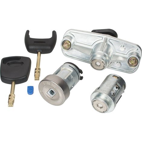 Juego de 3 piezas para Ford Mondeo Mk3 00-07: inserciones para la cerradura de la puerta delantera izquierda + tapa del maletero + interruptores de encendido.