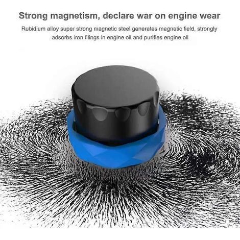 HONORNIC - Filtre à huile magnétique puissant pour purifier l'huile moteur, éliminer les impuretés ferreuses par adsorption, aimant à huile puissant, filtre à huile automobile (1/4)