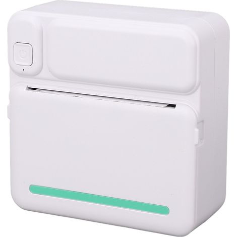 Imprimante thermique portable avec 10 rouleaux de papier adhésif, impression noir et blanc sans encre pour étiquettes, reçus et notes de cours. (1/5)