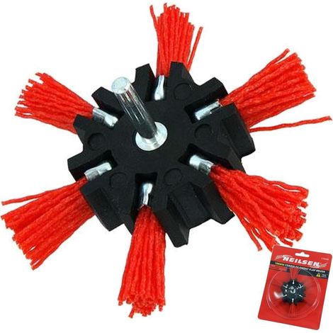 Neilsen Nylon Abrasive Filament Flap Brush Drill Rust Paint Remover Wood Metal