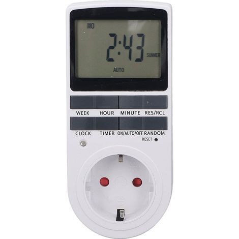 Intelligente digitale Zeitschaltuhr-Steckdose, energiesparend, flammhemmend, hohe Leistung, EU-Stecker 220–240 V (1/5)