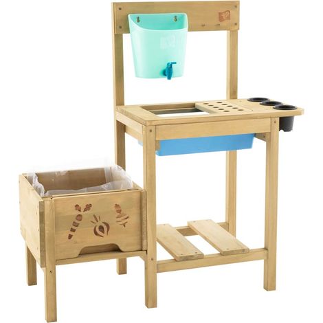 TP Toys Holz Pflanztisch und Hochbeet Grow Up  Natur  88x83x34 cm