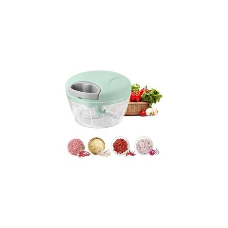 500 ml Hachoir à Légumes, Hachoir à Fruits, Coupe Oignon Manuel avec Cordon de Tirage, Fournitures de Cuisine 500 ml, pour Oignons Poivrons Carottes Fruits et Légumes Mini-Ha choir (1/5)
