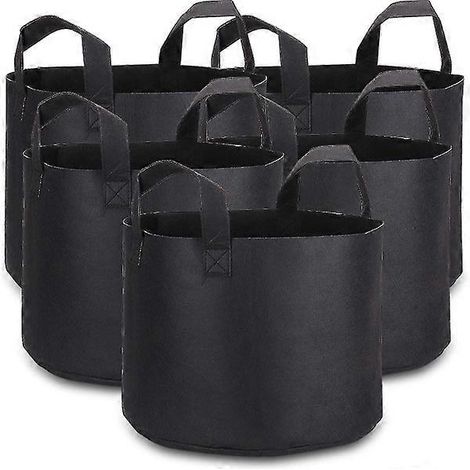 Sacs de culture domestique de 5 gallons avec étiquettes pour plantes, paquet de 5, en tissu résistant (1/5)