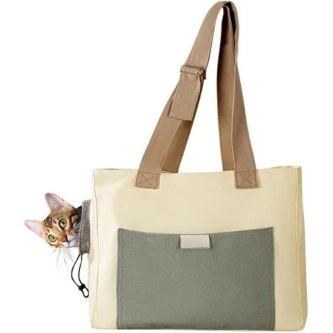 Bolsa transportadora para perros, bolso de hombro de lona para mascotas, ideal para aventuras al aire libre y viajes. Apta para perros pequeños, gatos, gatitos y cachorros. (1/5)