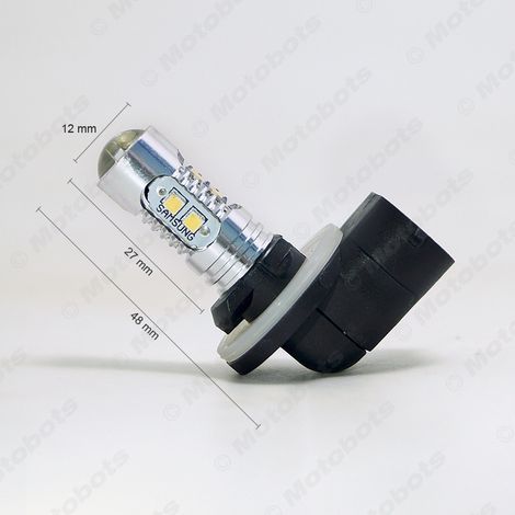10W 300LM pure white LED headlights for cars (881, Samsung 2323-12 SMD), fog lights with lenses and 12 LEDs. (1/4)