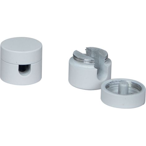 Lot 2 passe-câbles aluminium blanc, pour câbles 2x0.75mm ou 3x0.75mm - Tibelec (1/5)