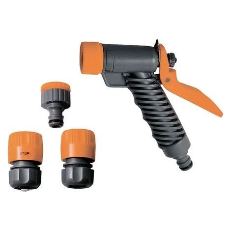 Lancia a pistola  + Raccordi Rapidi Acquastop in Set 4Pz. Per tubi 1/2 Papillon (1/2)